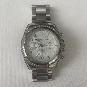 Michael Kors Silver Women's Watch with glitz bezel